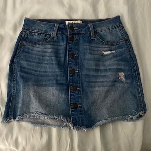 Button Down Jean Skirt